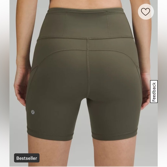 Fast and Free High-Rise Short 6" size 4 in Army Green - Picture 4 of 7